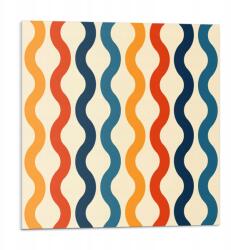 Wallfluent Fali Pvc csempe öntapadós Hullámok ritmikus elrendezésben 9 db 30x30 cm (010310410010000276180)
