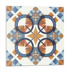 Wallfluent Vinil öntapadós csempe Geometrikus minta körökkel 9 db 30x30 cm (010310410010000283143)