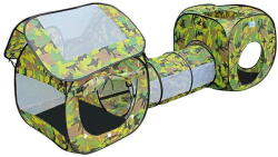  L44B1 Cort pentru copii: tunel și căsuță (model camuflaj) Cort