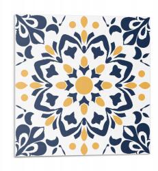 Wallfluent Fali Dekoráció Öntapadós Csempe Nappaliba Virágos mandala minta 9x30x30 (010310410010000283136)