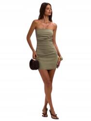 Shein Mini Ruha Egyenes Ujjatlan Khaki 38 1JK