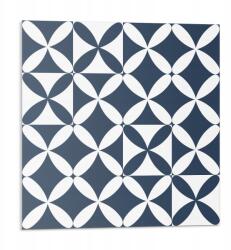 Wallfluent Vinil öntapadós csempe a konyhába Geometrikus virágmintás 9x30x30 (010310410010000283305)