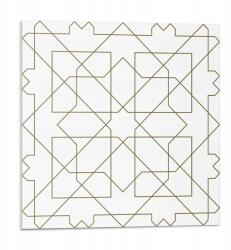 Wallfluent Nyomtatott csempe öntapadós vinil geometrikus vonalminta 9x30x30 (010310410010000283299)