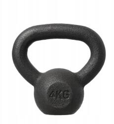 HMS Kettlebell súlyzó öntöttvas terhelés edzéshez 4 kg KZG04 Hms fekete (17-64-010)