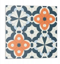 Wallfluent Fali Pvc csempe öntapadós virágmintás csempe 9 db 30x30 cm (010310410010000283139)