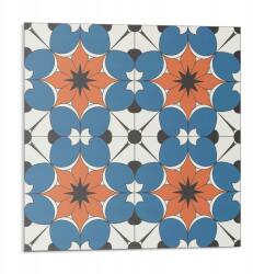 Wallfluent Dekoratív Vinil Padló Csempe Virágmintás háttér 9 db 30x30 cm (010310410010000283141)