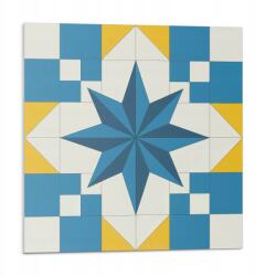 Wallfluent Burkolat Vinil csempe öntapadós geometrikus csillag mintás 9x30x30 (010310410010000282941)