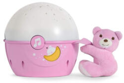 Chicco Next 2 Stars hangérzékelős zenélő projektor plüss macival - rózsaszín