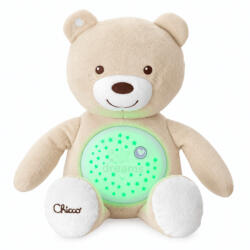 Chicco Baby Bear zenélő plüss maci projektor és éjszakai fény - natúr