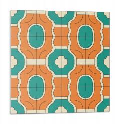 Wallfluent Fali Pvc csempe öntapadós geometrikus kockás minta 9 db 30x30 cm (010310410010000283165)