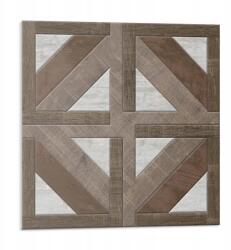 Wallfluent Fali Pvc csempe öntapadós fa és beton geometria 9 db 30x30 cm (010310410010000283202)