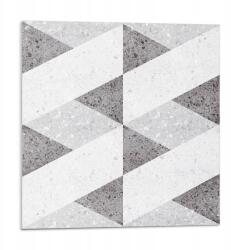 Wallfluent Vinil Csempe Konyhai Motívummal Geometria kontrasztokkal 9 db 30x30 cm (010310410010000033458)