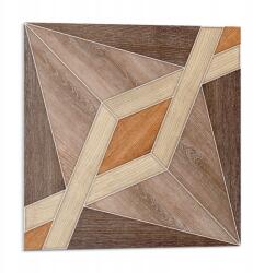 Wallfluent Fali Pvc csempe öntapadós geometrikus mintás fa 9 db 30x30 cm (010310410010000283226)