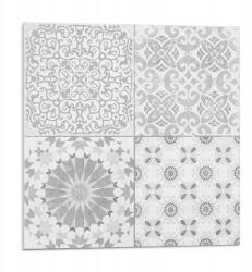 Wallfluent Dekoratív Vinil Fali Csempe Geometriai és Virágminták 9x30x30 (010310410010000033542)