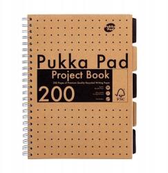 Pukka Pad Spirálfüzet "Kraft Project Book", A4, vonalas, 100 lap, Pukka Pad (9566-KRA)