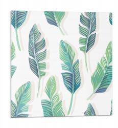 Wallfluent Vinil öntapadós csempe nyomott mintával, levél mintával, háttérrel 9 db 30x30 cm (010310410010000057143)