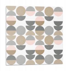 Wallfluent Dekoratív Vinil Fali Csempe Kör- és félkörgeometria 9x30x30 (010310410010000033421)