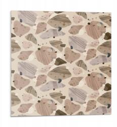 Wallfluent Vinil csempe öntapadós Absztrakt kő formák 9 db 30x30 cm (010310410010000276163)