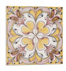 Wallfluent Vinil csempe öntapadós virágmintás díszekkel 9 db 30x30 cm (010310410010000283171)