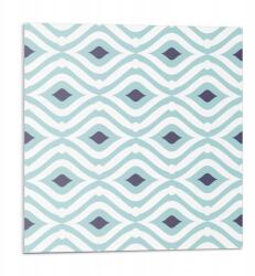 Wallfluent Dekoratív Vinil Fali Csempe Hullámok és rombuszok ritmusban 9 db 30x30 cm (010310410010000057173)