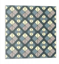 Wallfluent Fali Pvc csempe öntapadós geometrikus kockás minta 9 db 30x30 cm (010310410010000283016)