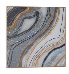 Wallfluent Vinil csempe öntapadós Absztrakt hullámok csillogással 9 db 30x30 cm (010310410010000077329)