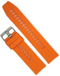Arc Curea SmartWatch Orange din Silicon - 20/22 mm - Textură Mată - Cataramă Inox - Telescoape Incluse (2ST18 Orange)