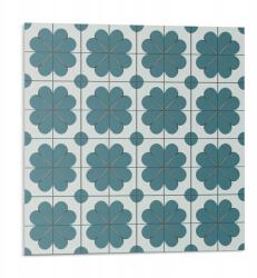 Wallfluent Fali Pvc csempe öntapadós virágos minták elrendezésben 9 db 30x30 cm (010310410010000282956)