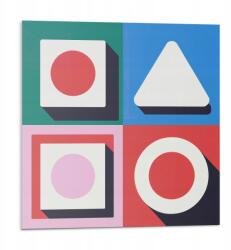 Wallfluent Dekoratív Vinil Padló Csempe Geometria árnyékokkal 9 db 30x30 cm (010310410010000282966)