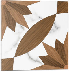 Wallfluent Dekoratív Vinil Padló Csempe Geometriai mintás Fa 9x30x30 (010310410010000283196)