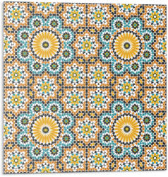 Wallfluent Fali Pvc csempe öntapadós mozaik minta virágokkal 9 db 30x30 cm (010310410010000283302)