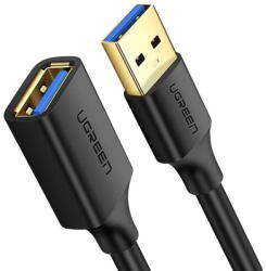 UGREEN Prelungitor, "US129" USB (T) to USB (M), 5m, negru (90722)