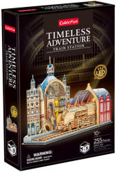  3d LED világítós puzzle: Vasútállomás