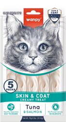 Wanpy Recompense cremoase pentru pisici Wanpy Functional Skin Coat, cu Ton si somon, 5 x 14g (WP87174)