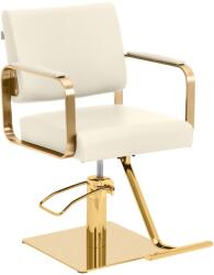 Physa Scaun de salon cu suport pentru picioare - 50 - 66 cm - 200 kg - crem / aur PHYSA OTLEY CREAM_GOLD (PHYSA OTLEY CREAM_GOLD)