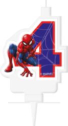 Flippy Lumanare party cifra 4 Spiderman (187114)