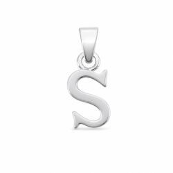 Flippy Pandantiv pentru Lanț din Argint 925, Jolie Silver, Model Litera S, Design Simplu, Finisaj Lucios, Argintiu (05444)