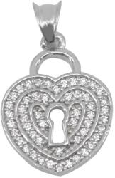 Flippy Pandantiv Inima cu pietre, Argint 925, 2.2 cm x 1.3 cm, 1.6 g (05251)