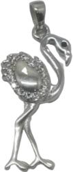 Flippy Pandantiv, Jolie Silver, Argint 925, Model Flamingo cu Zirconii, 27 x 10 mm, 1.5 g (09206)