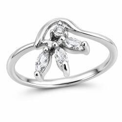 Flippy Inel din Argint 925 cu Zirconii, model Floare, marimea 55 (06259)