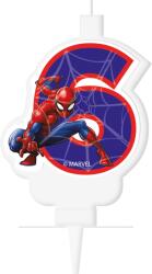 Flippy Lumanare party cifra 6 Spiderman (187112)