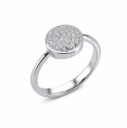 Flippy Inel din Argint 925, Jolie Silver, Model Circular, cu Mini Zirconii Albe Incrustate, Design Minimalist, Finisaj Lucios, Mărimea 51, Argintiu (06541)