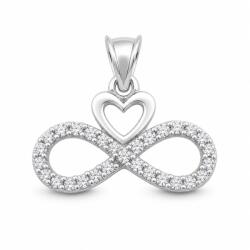 Flippy Pandantiv Infinit cu Inima, Argint 925, 1.5 cm x 2 cm (05233)