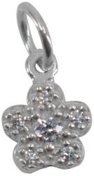 Flippy Pandantiv din Argint 925, Jolie Silver, Model Floare Cu Pietre, 0.9 g, 1 x 1 cm, Alb (05138)