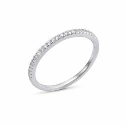 Flippy Inel Eternity Din Argint 925, Jolie Silver, Model Ultra-Slim Cu Minizirconii Albe, 1.155 g (06748)