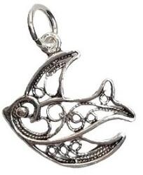 Flippy Pandantiv, Jolie Silver, Argint 925, Model Randunica Filigran, 0.8 G, 1.7 x 1.7 Cm (05885)