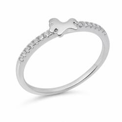 Flippy Inel din Argint 925, Flippy, Model Catel, cu Zirconii, Marimea 52, Argintiu (06500)