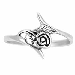 Flippy Inel din Argint 925, Flippy, Model Trandafir, Marimea 56, Argintiu (05573)