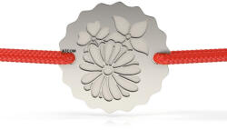 Atcom Bratara din argint cu snur model Buchet de Flori