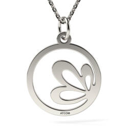 Atcom Lantisor cu pandantiv din argint model Floare de lotus